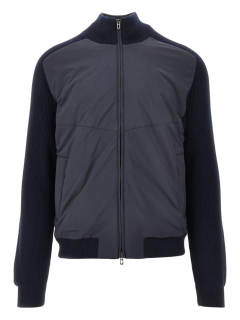 SEASE ribbed panelled bomber jacket