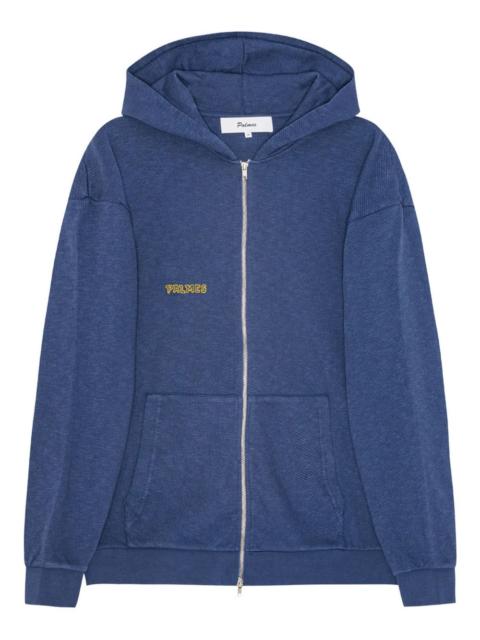 Palmes waffle-texture zip hoodie