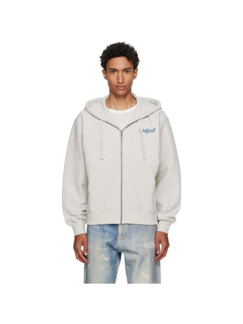 KENZO Gray Kenzo Paris 'KENZO Jumping Tiger' Zip Up Hoodie