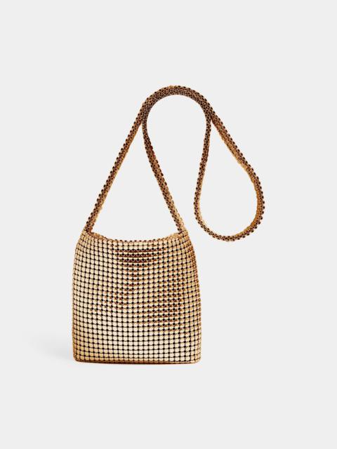 Paco Rabanne GOLD SQUARE PIXEL BAG IN MESH