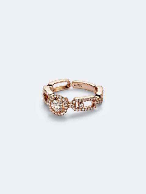 MESSIKA Move Link Small 18kt rose gold ring with diamonds