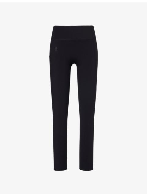 On Studio Brand-Print Stretch-Woven Leggings