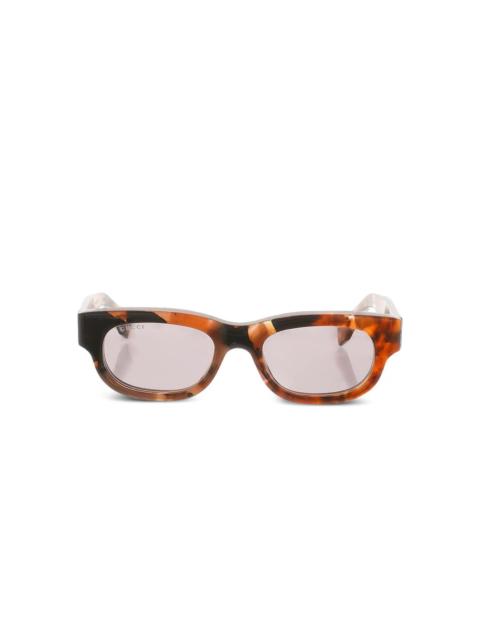 GUCCI rectangle tortoiseshell sunglasses