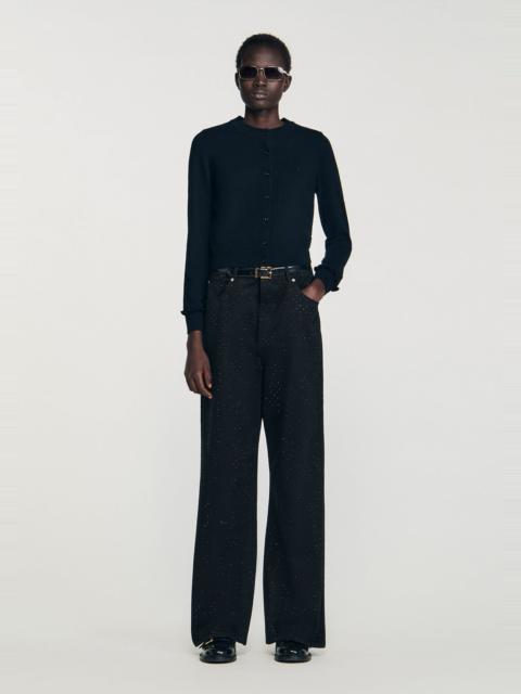 Sandro RUFFLED CARDIGAN