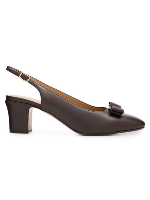 FERRAGAMO Women's Vara Bow 50MM Slingback Pumps - Moro