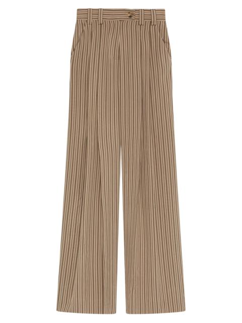 MARELLA Women's Shiny Viscose Palazzo Trousers - Hazelnut Brown