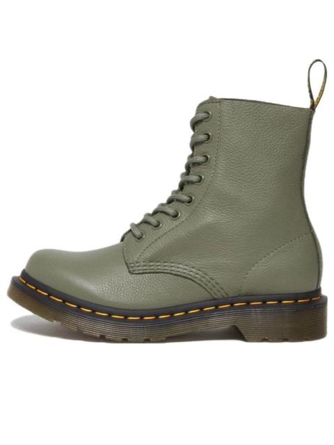 (WMNS) Dr. Martens 1460 Pascal Virginia Leather Boots 'Khaki Green' 27641384