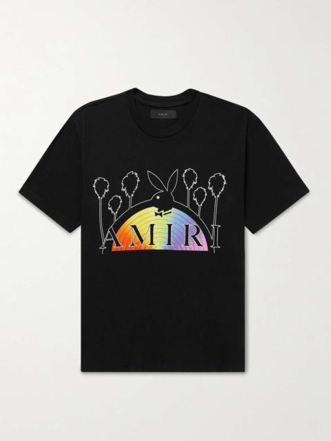 AMIRI + Playboy Printed Cotton-Jersey T-Shirt