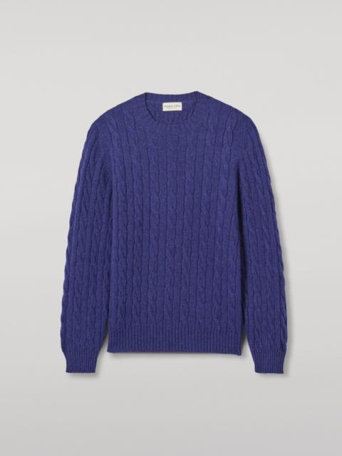 Johnstons of Elgin Calder Blue Cable Cashmere Jumper
