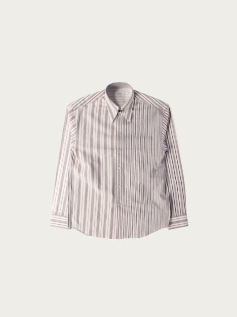 Lemaire Regular Stripe Shirt - Jasmine/Pebble
