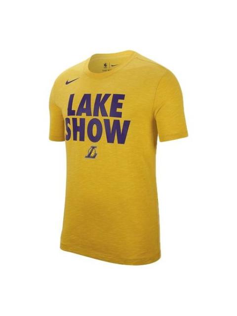 Nike Nike Los Angeles Lakers NBA Dri-FIT Short Sleeve Yellow AQ6587-728