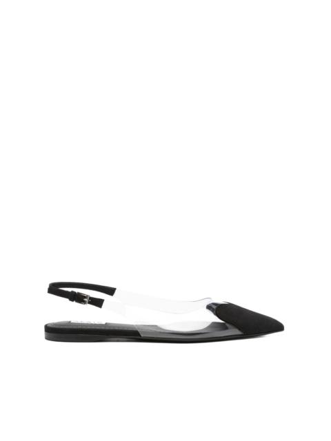 Alaïa slingback pointed-toe ballet flats