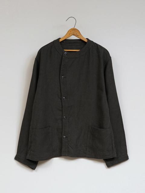 Nigel Cabourn French Work Jacket Linen Pin Oxford in Charcoal