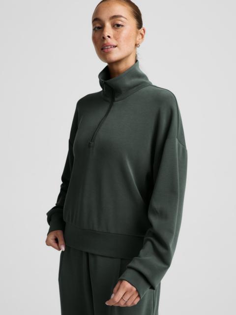 BEYOND YOGA Luxe Sandwash Half Zip Pullover