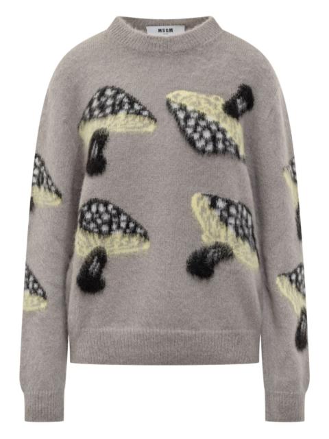 MSGM mushroom-intarsia sweater