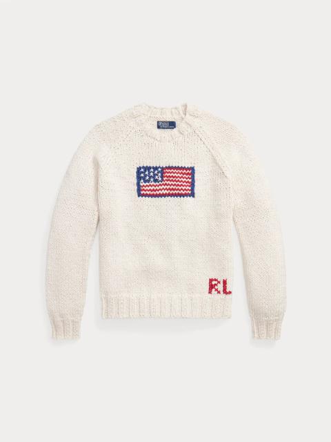 Polo Ralph Lauren Flag Cotton Raglan-Sleeve Sweater