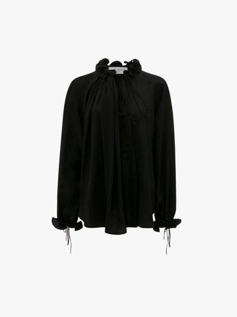 Victoria Beckham Ruched Detail Blouse In Black