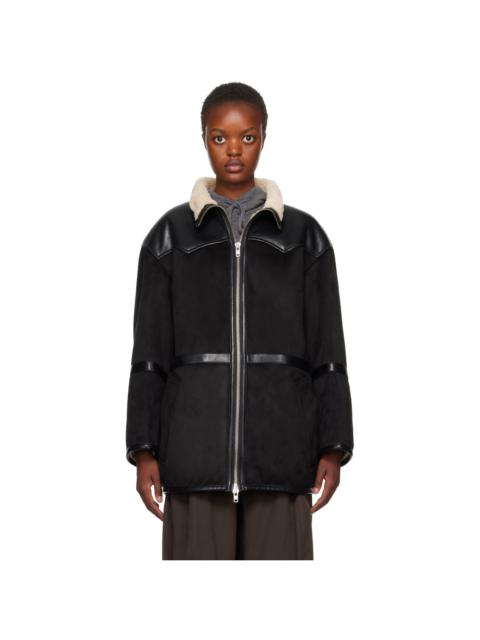 STAND STUDIO Black Rylee Faux-Shearling Jacket
