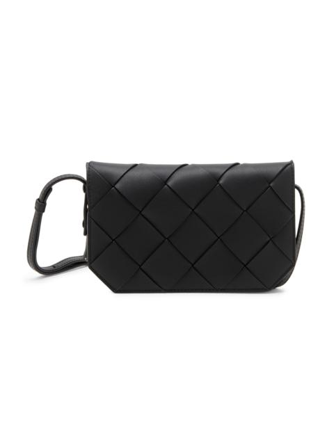 Bottega Veneta Men's Diago Horizontal Phone Pouch - Black Silver