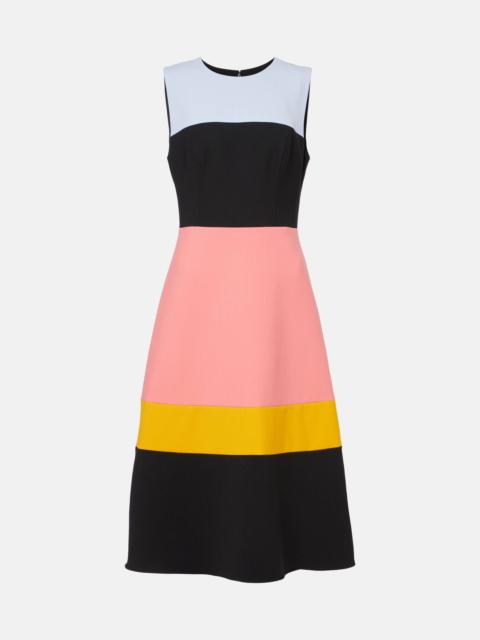 CAROLINA HERRERA sleeveless colourblock midi dress