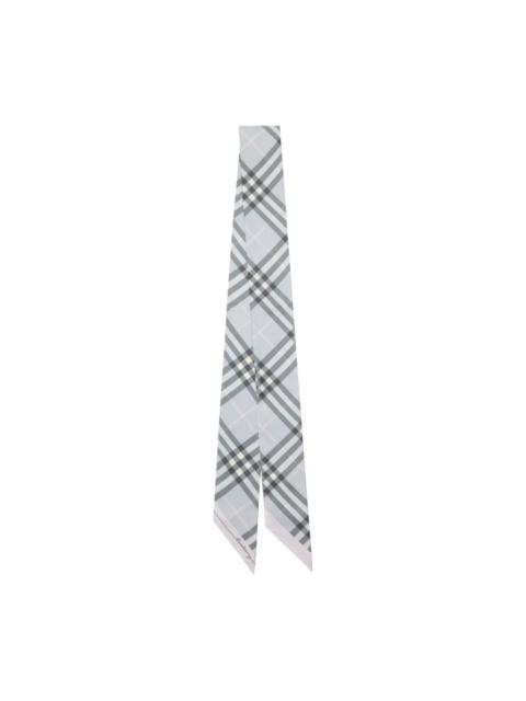 Burberry checked silk scarf