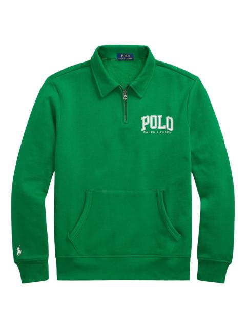 Polo Ralph Lauren Men's Logo Cotton-Blend Fleece Polo Sweatshirt - Cruise Green