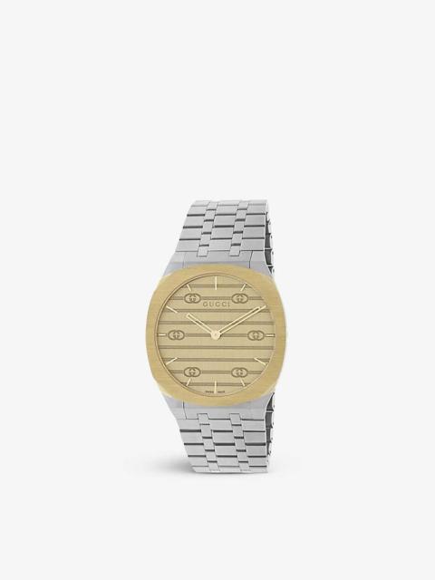 GUCCI YA163403 25H stainless steel quartz watch
