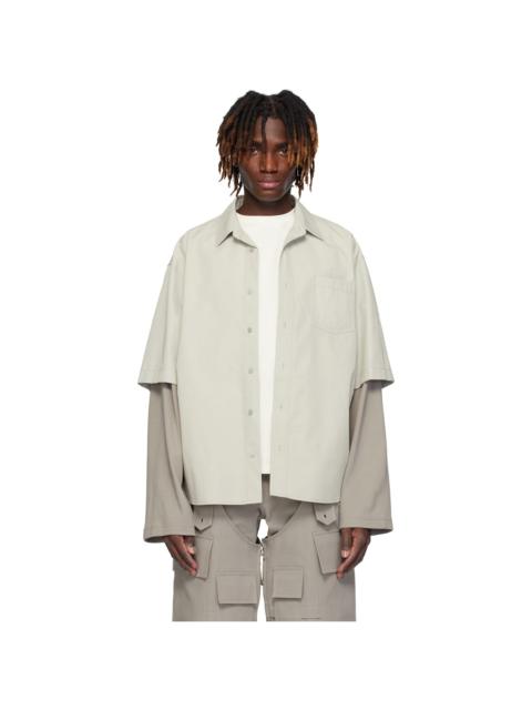We11done Gray Layered Shirt