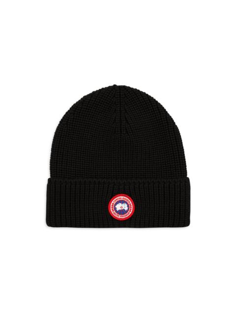 Canada Goose Men's Arctic Logo Patch Wool Beanie - Black