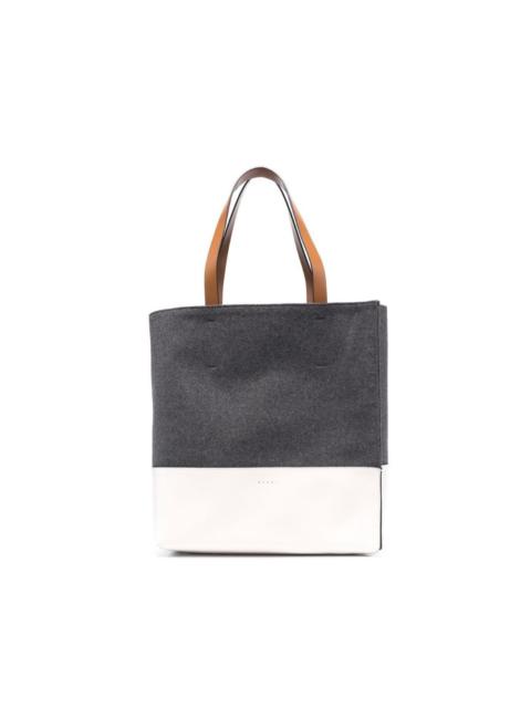 panelled tote bag