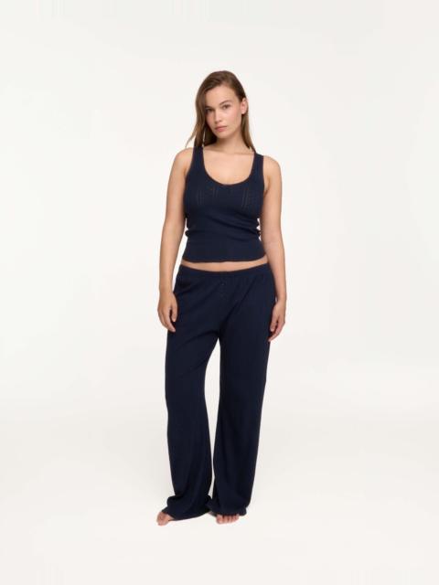 Cou Cou The Pant: Navy Pointelle