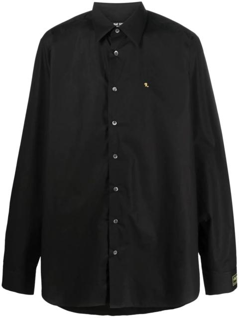 Raf Simons logo-embroidered long-sleeve shirt