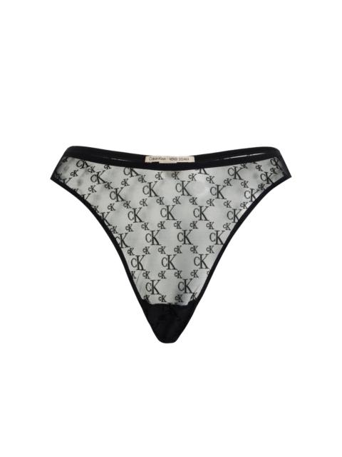 NENSI DOJAKA Nensi Dojaka for Calvin Klein HL Flocked High-Rise Bikini Briefs black/white