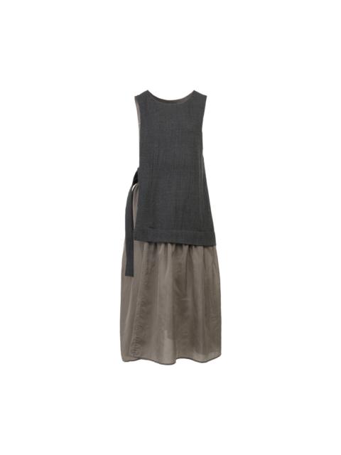 Y's Combination Sleeveless Midi Dress