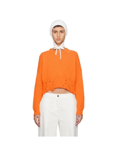 Orange Disheveled Sweater
