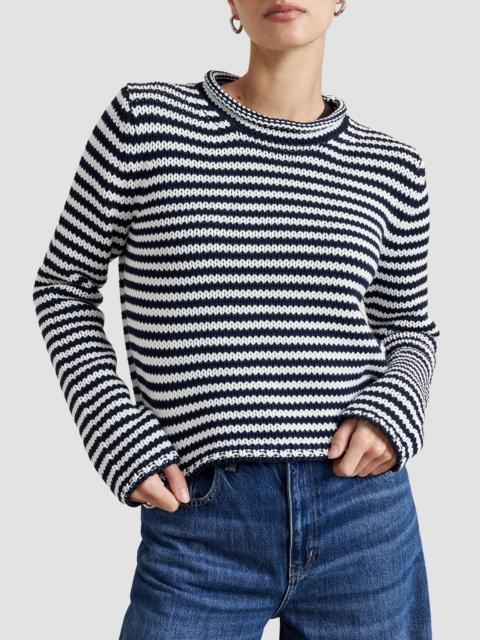 LA LIGNE Women's Fine Stripe Mini Marina Sweater - Navy Cream