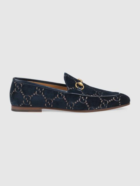 GUCCI Men's Gucci Jordaan GG velvet loafer