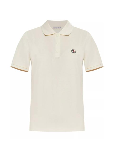 Moncler White Polo Moncler
