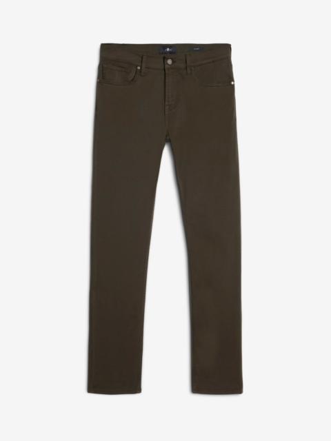 7 For All Mankind Luxe Performance Sateen Slimmy In Dark Olive