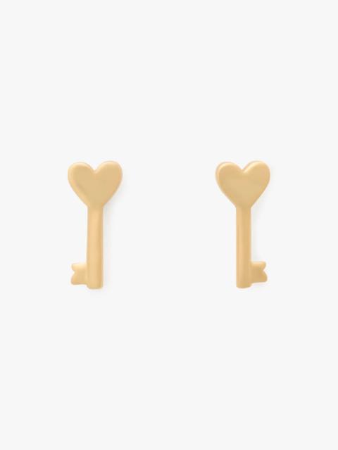 kate spade With All My Heart Key Studs