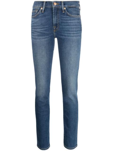 7 For All Mankind mid-rise skinny jeans