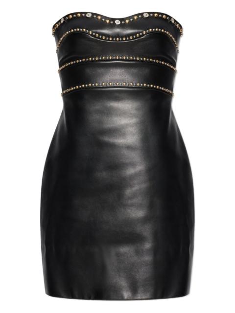 VERSACE studded-embellishment mini dress