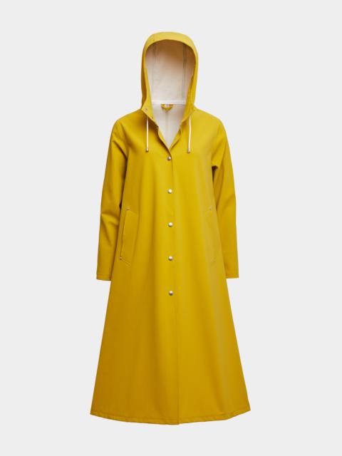 Stutterheim Mosebacke Long Suede Raincoat Gold