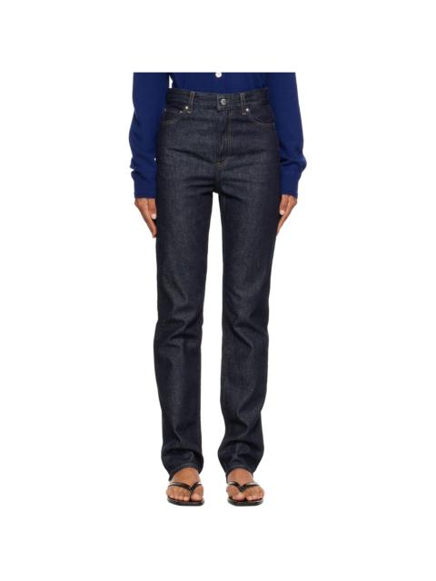 TOTEME Navy High Slim Denim Jeans