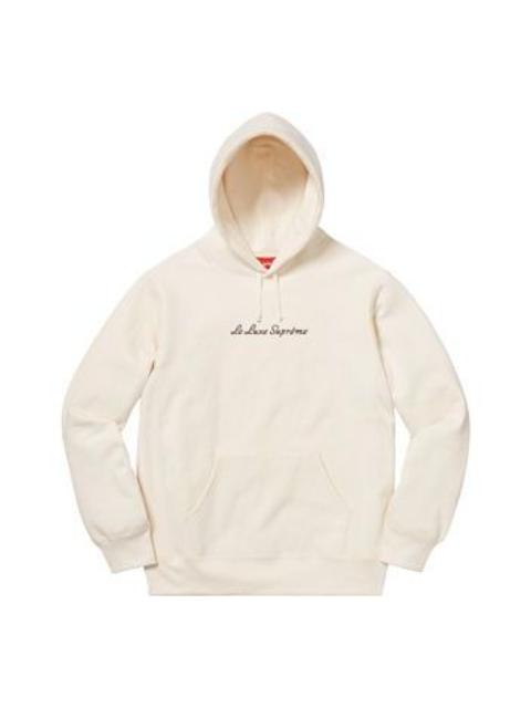 Supreme Supreme Le Luxe Hooded Sweatshirt 'White Black' SUP-SS19-319