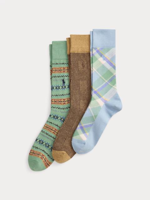 Polo Ralph Lauren Patterned Trouser Sock 3-Pack