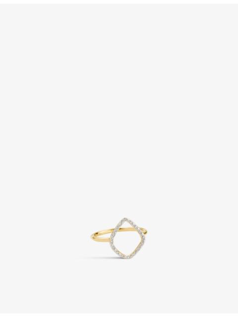 MONICA VINADER Riva 18ct yellow-gold vermeil plated sterling-silver and 0.045ct diamond ring