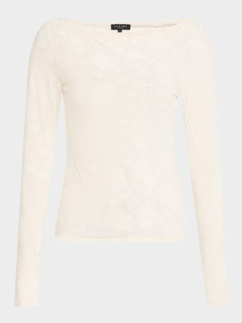 rag & bone Angel Long-Sleeve Lace Top