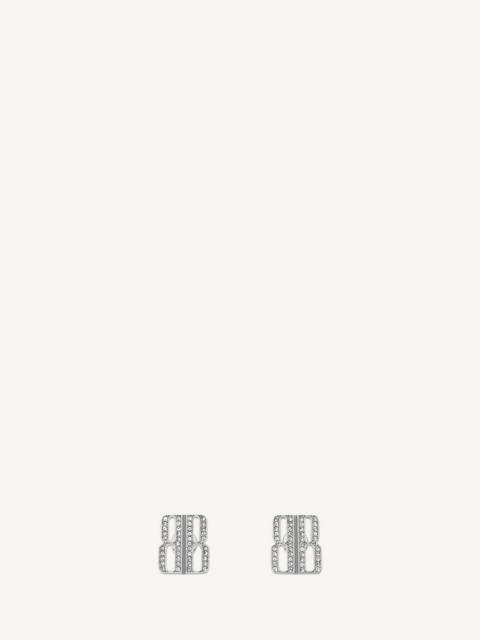 BALENCIAGA Women's Nano Stud Xs Earrings in Silver