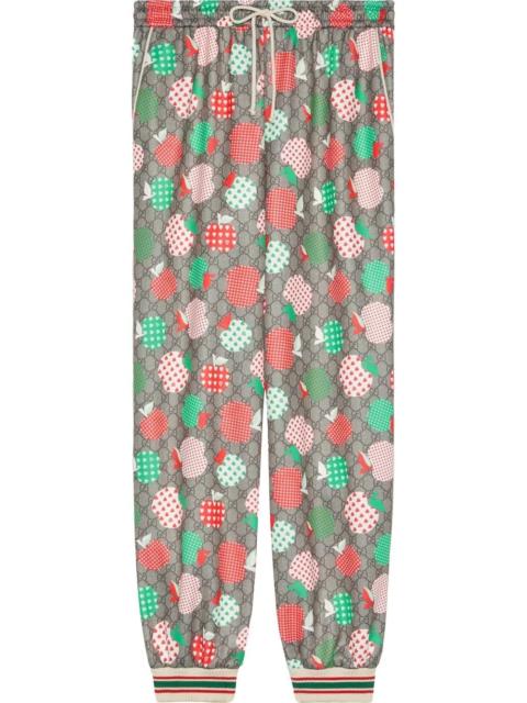 GUCCI GG apple-print tack pants